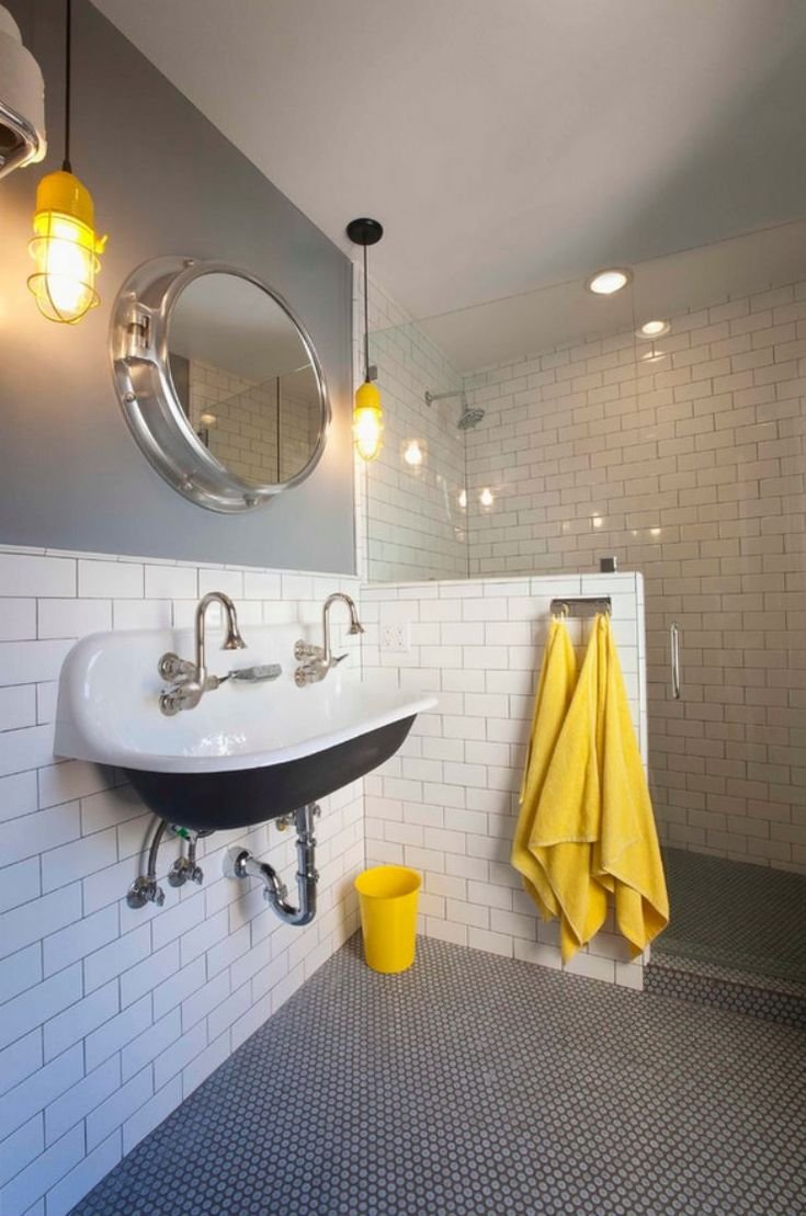 Ваннаяв желт серых тонах