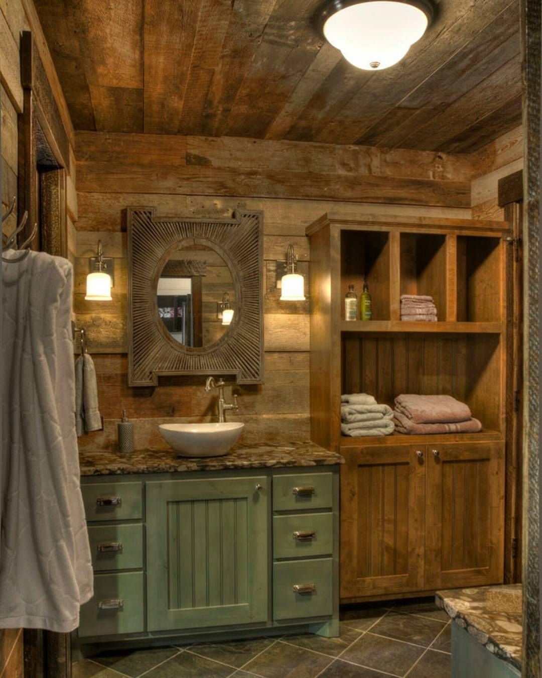 ванная комната в деревенском стиле