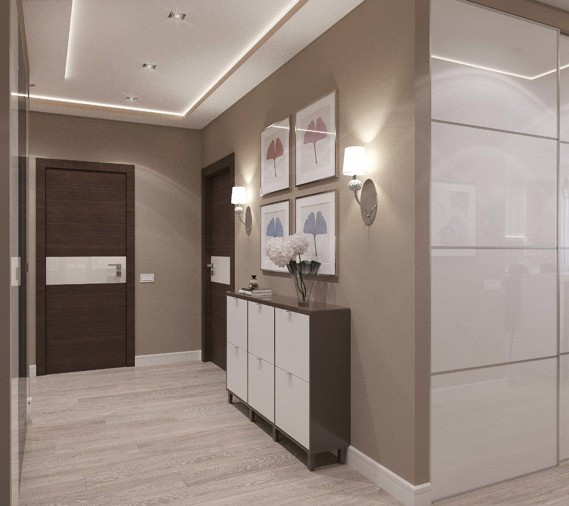 Коридор с дверями венге