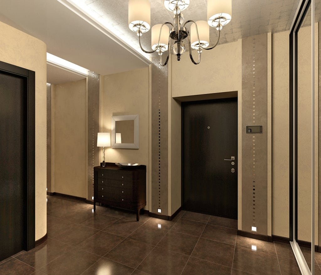 Прихожая в темных тонах