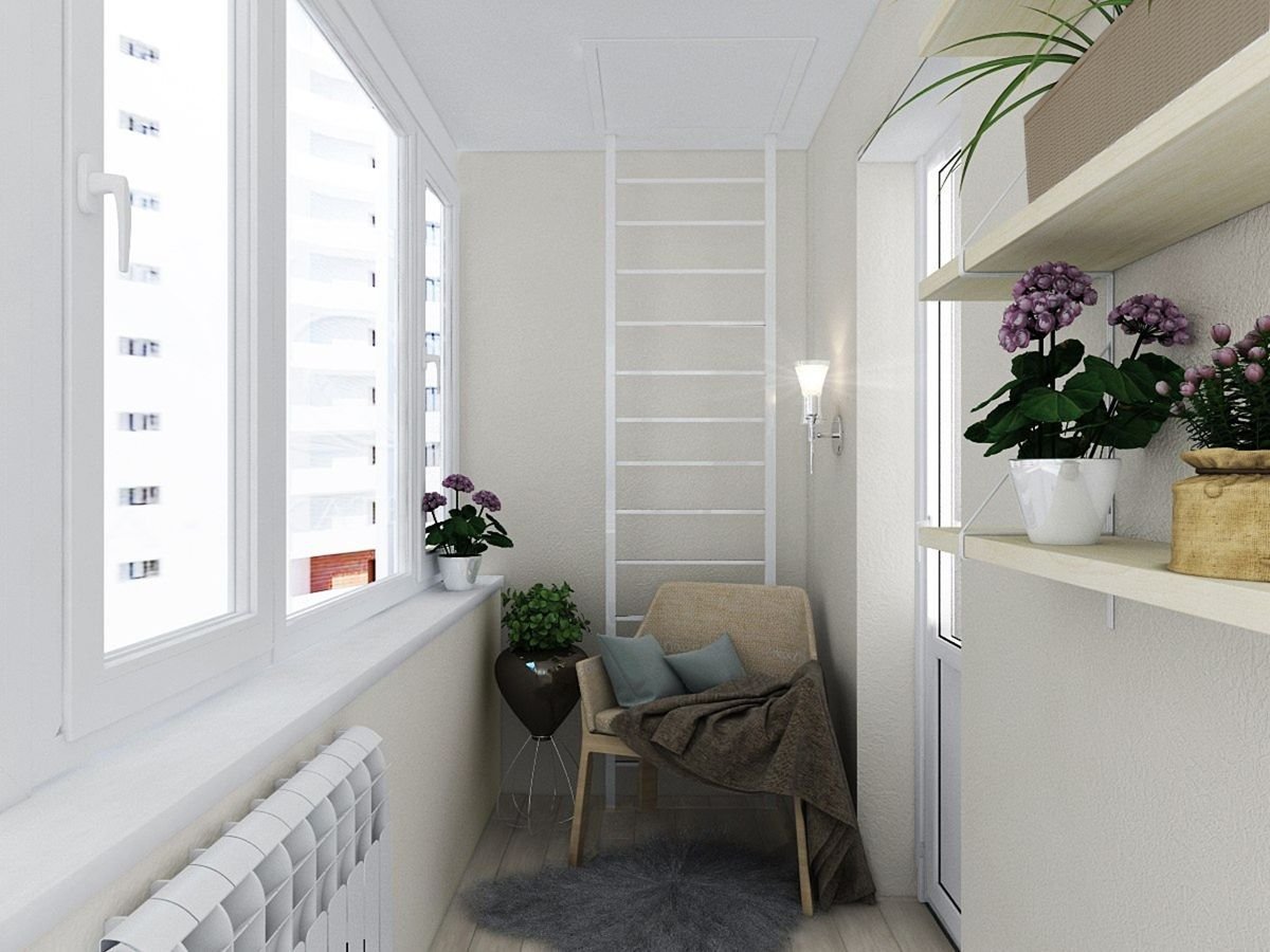 Отделка балкона камнем