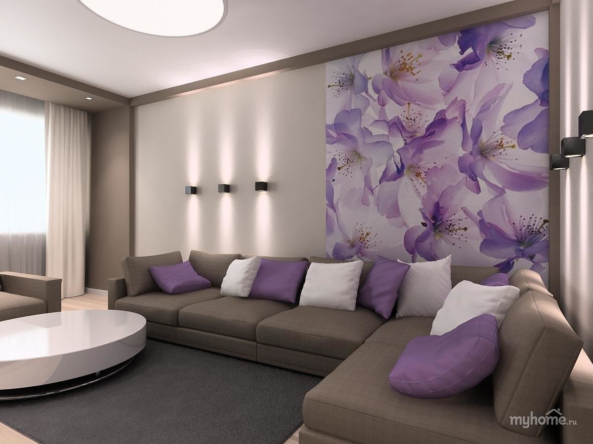Оформление дизайна комнаты в сером цвете