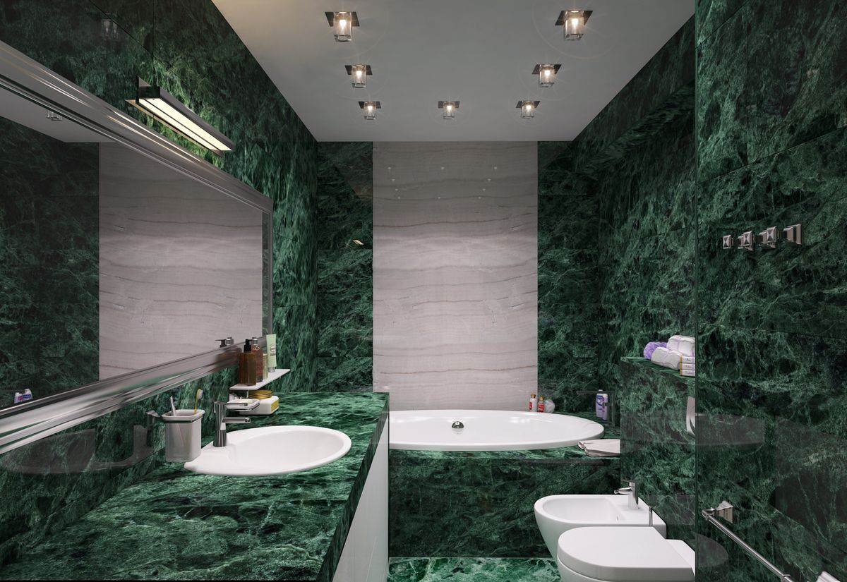 Зеленая плитка для ванной | Товары