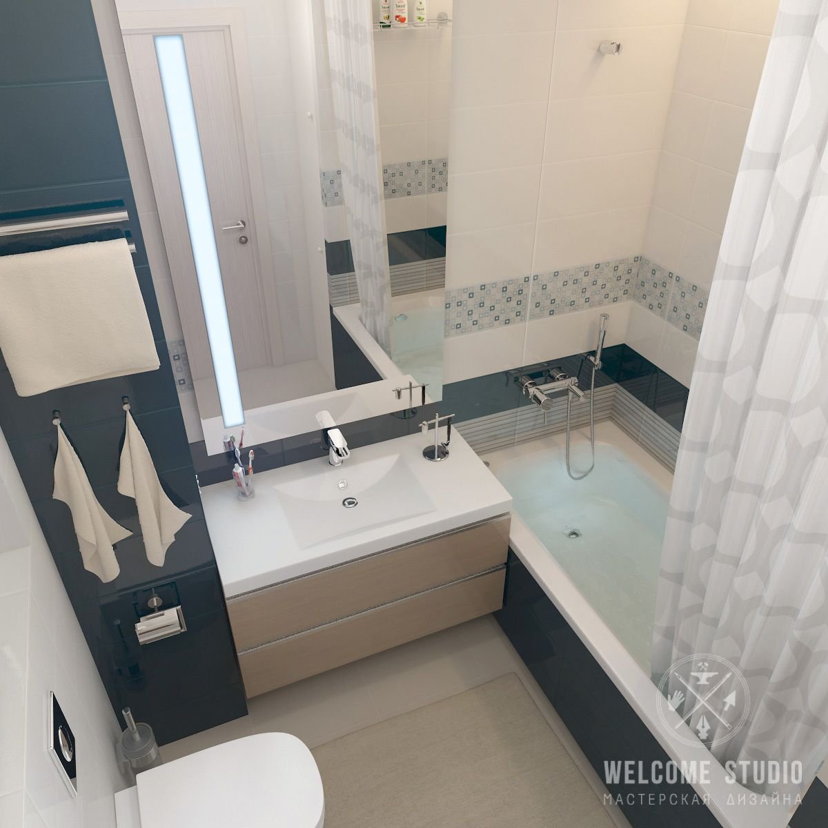 Хрущевка совмещенный санузел 3кв плитка Шервуд