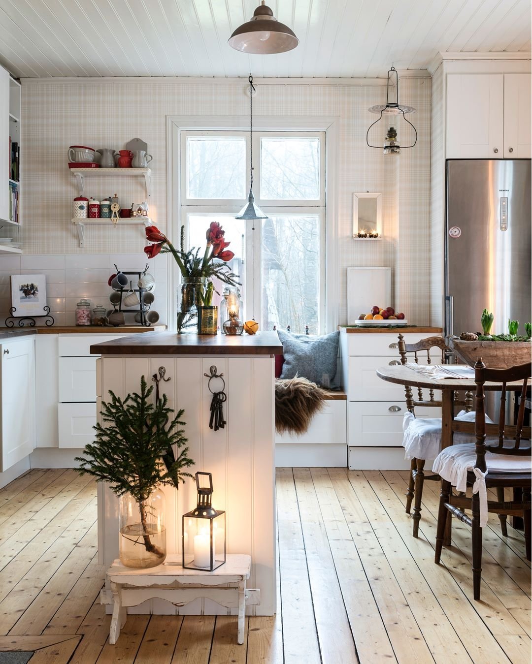 Шведский дизайн кухни гостиной (49 фото)