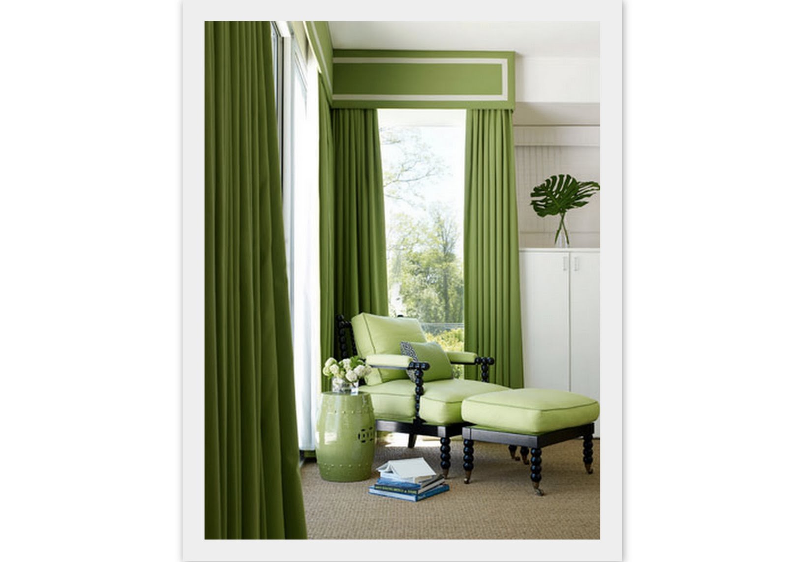 шторы под зеленую мебель