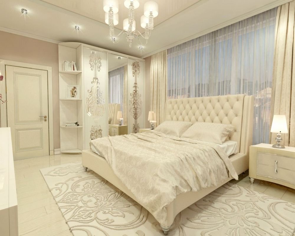 Интерьер спальни в классическом стиле