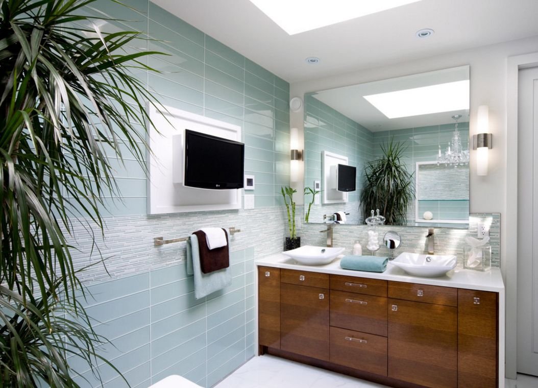 Акцентная стена в ванной