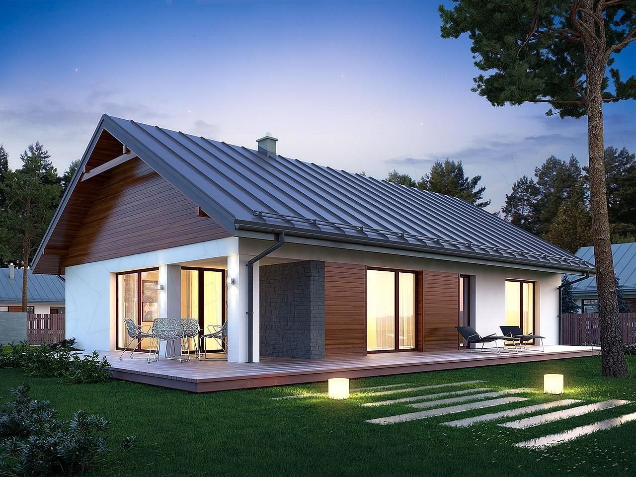 Проекты домов с двухскатной крышей, фото цены и планировки | Новый Коттедж