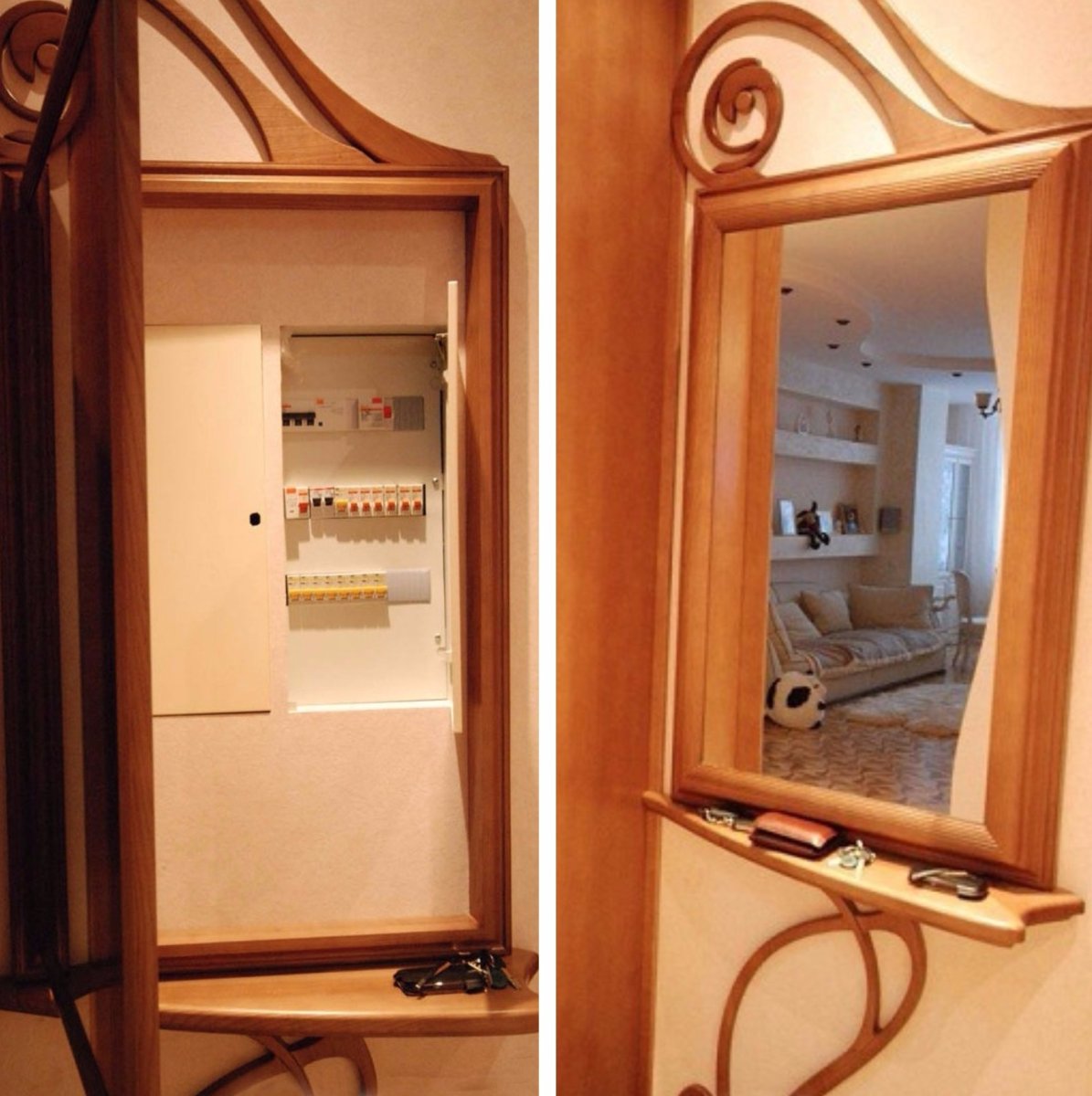 Шкафы с зеркальными дверцами в прихожую