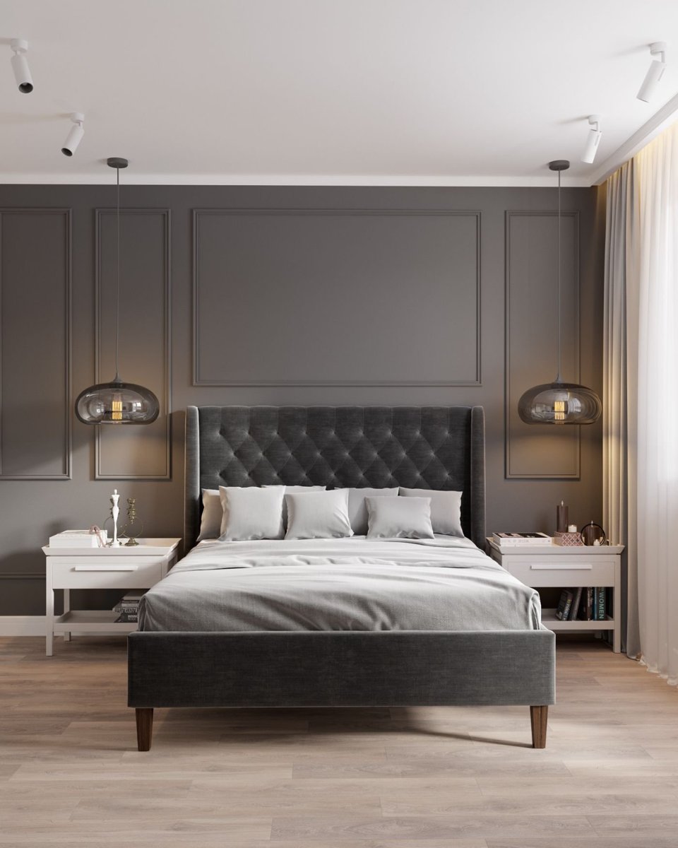 Современная спальня с балконом