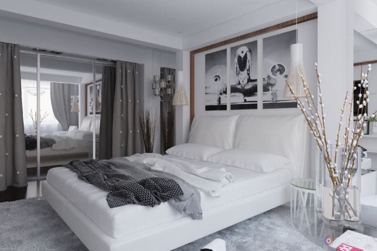 Деревянные панели в спальне