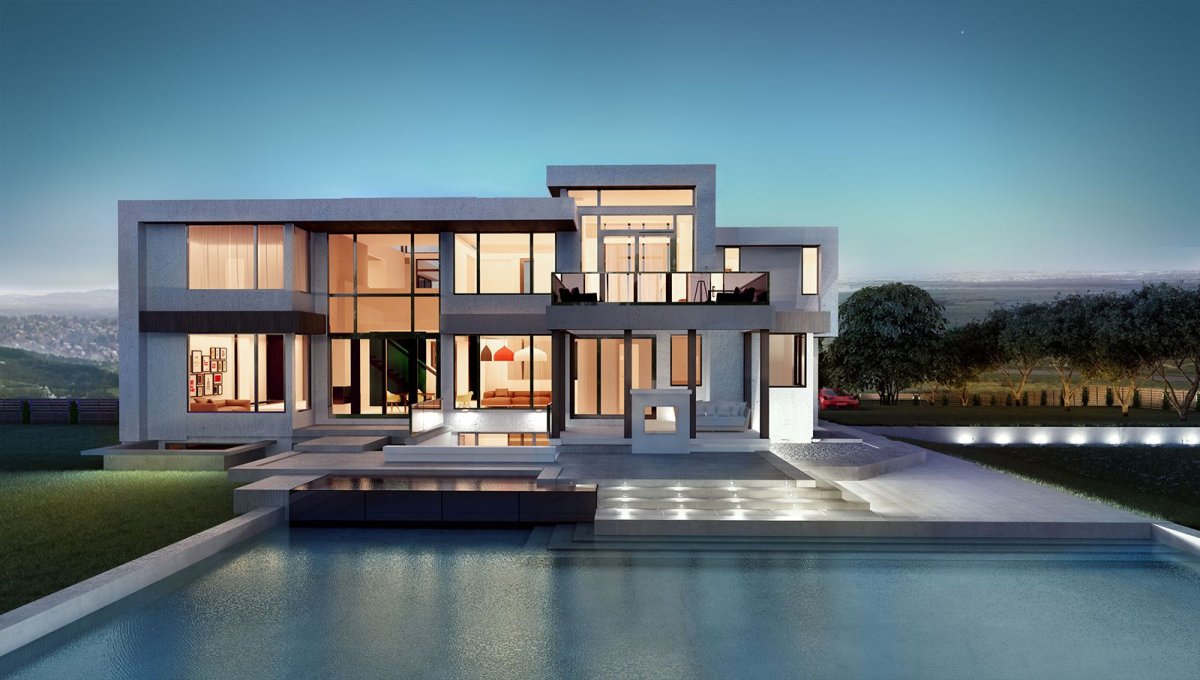 Вилла в стиле хайтек в Канаде