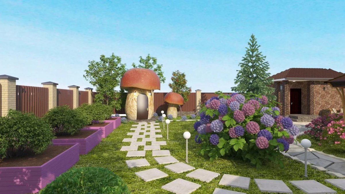 Двор в частном доме