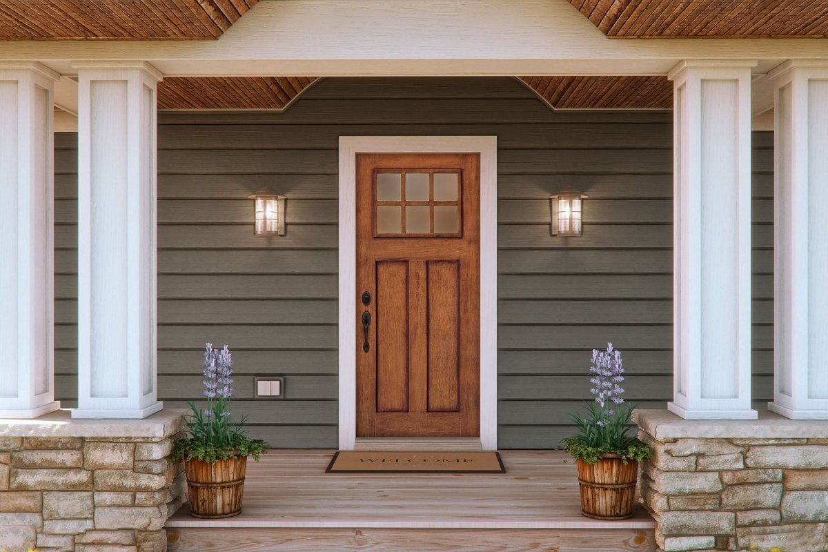 Материалы для отделки наружных входных деревянных дверей