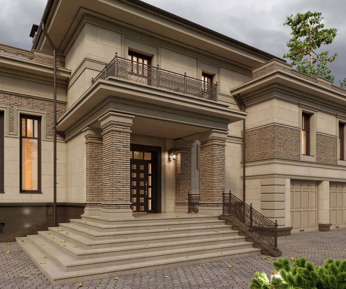 Фасады домов в классическом стиле