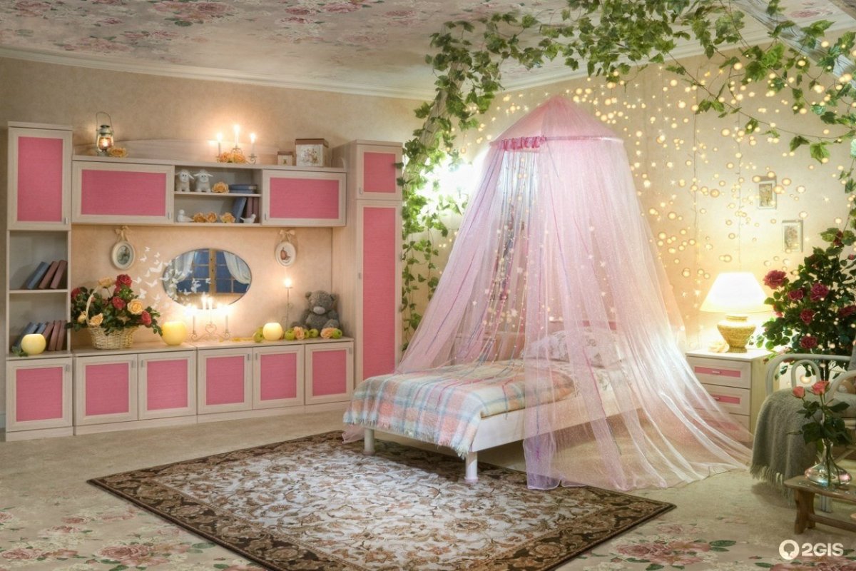 Лазурит детская комната розовая