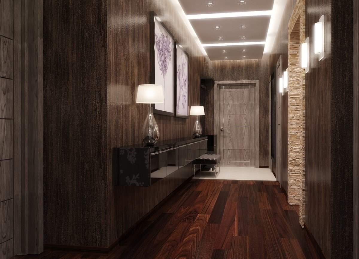 Декор стен в прихожей в современном стиле