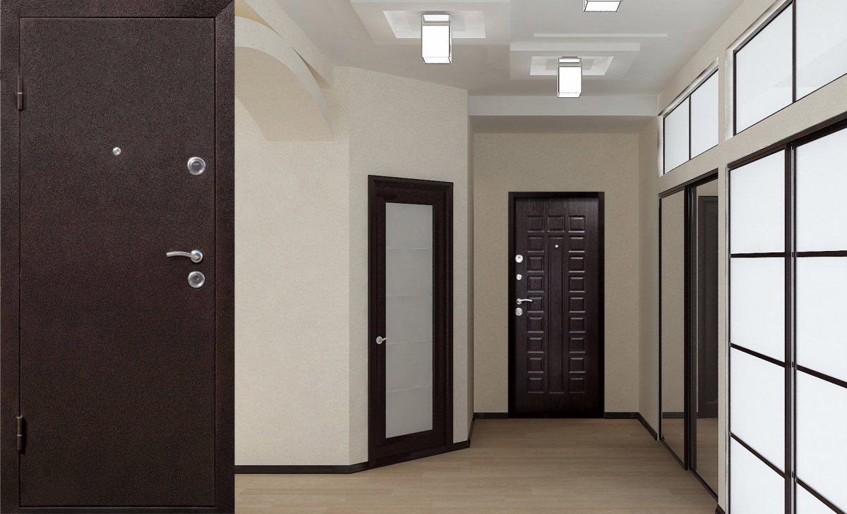 Темные двери в интерьере