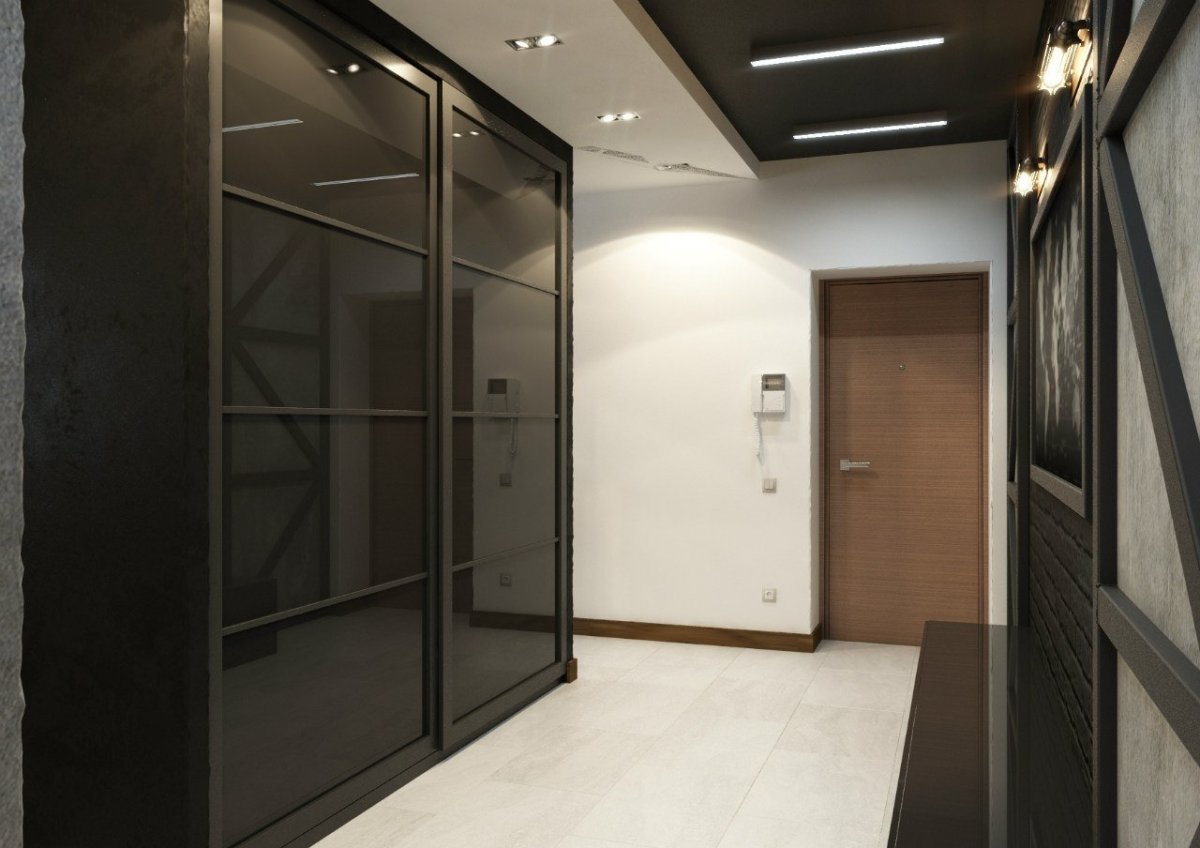 Коридор с дверями венге