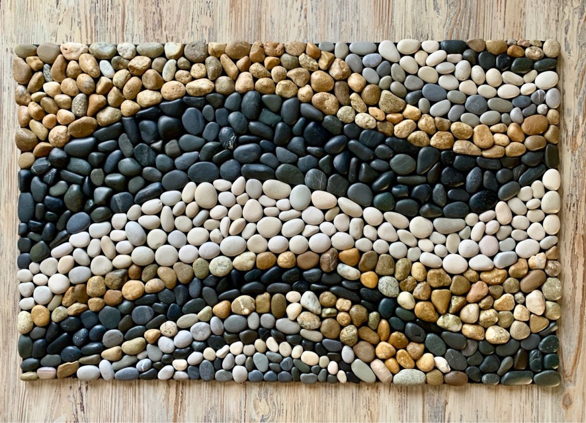 Композиции из гальки морской