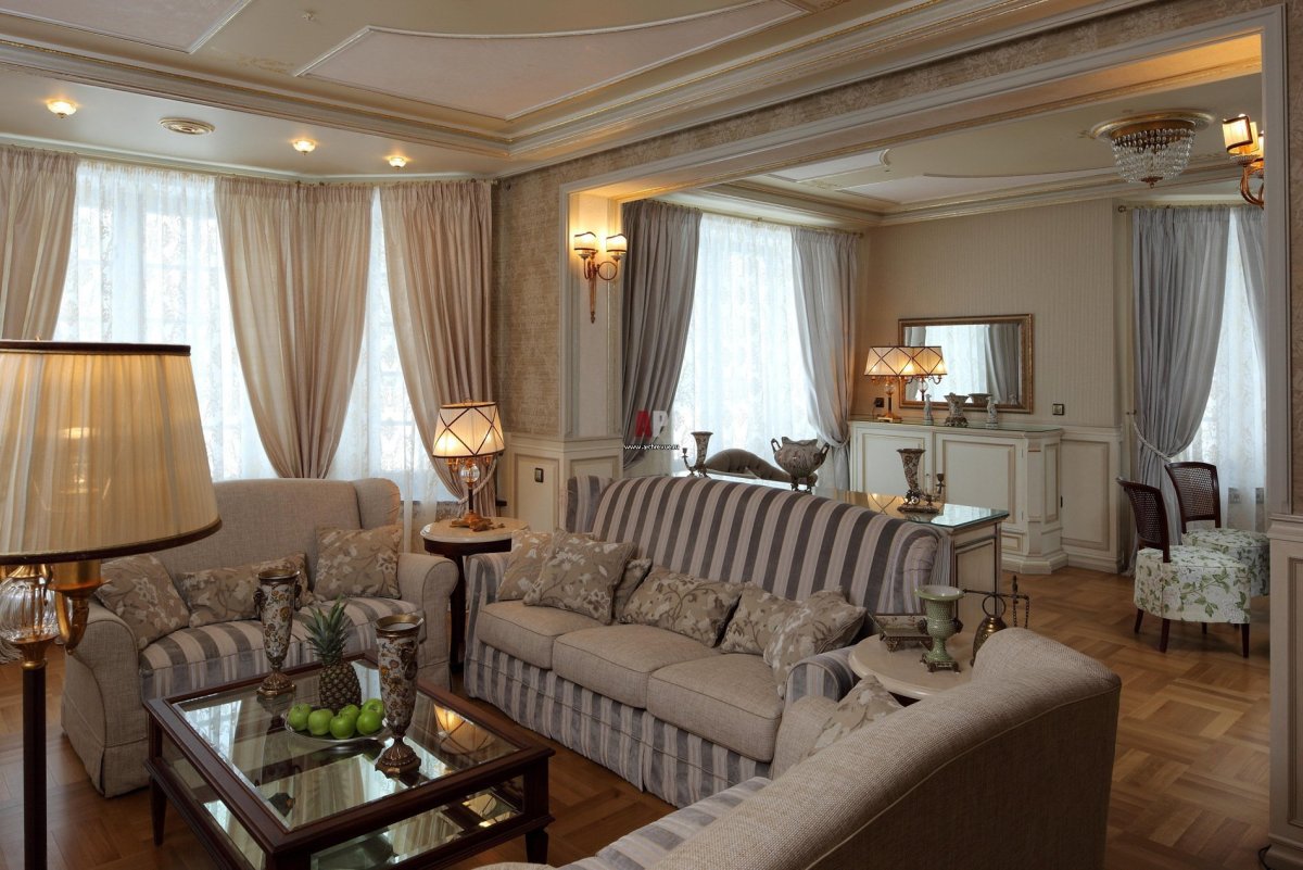 Гостиные в коттеджах