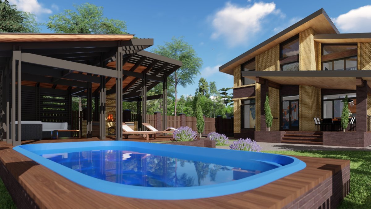 Дом с бассейном