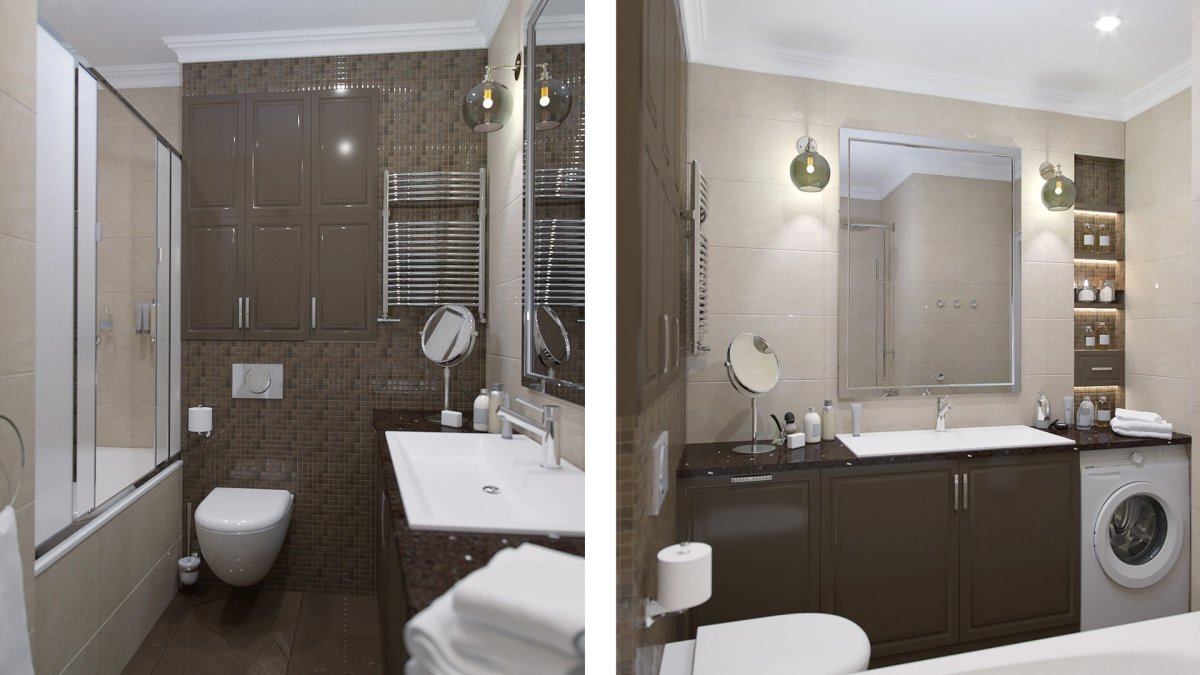 Интерьеры ванных комнат