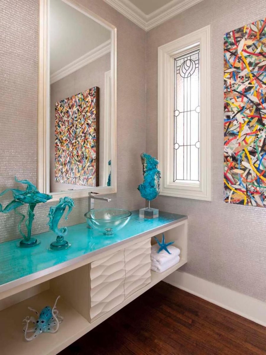 Черно-белая ванная комната