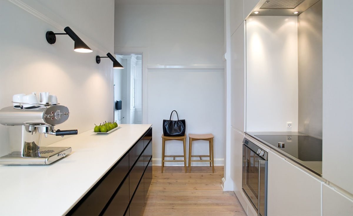 Светильники на кухне в интерьере