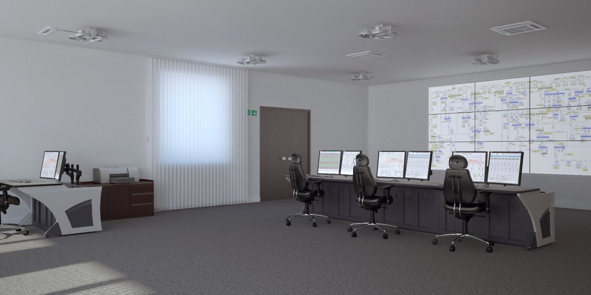 Кабинет в современном стиле в частном доме