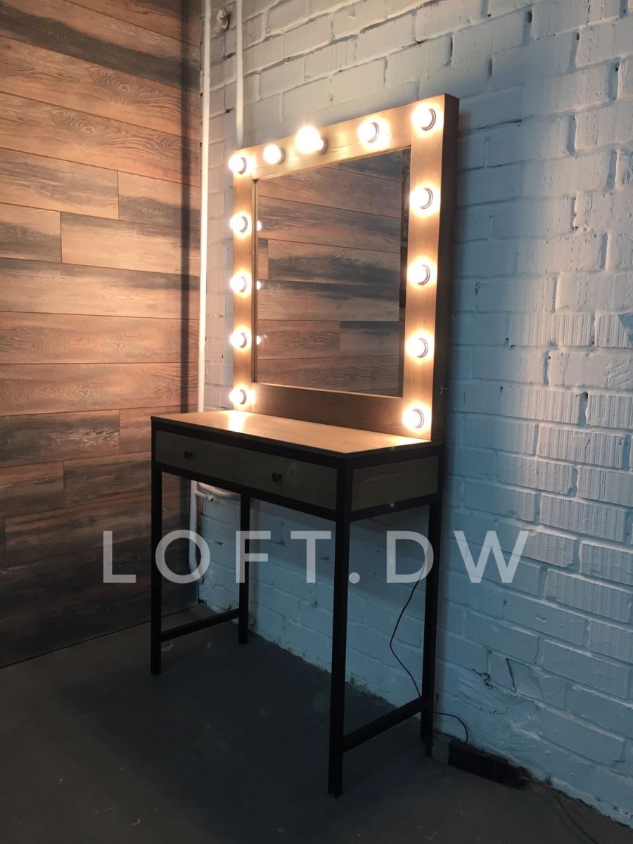 Туалетный столик в интерьере лофт