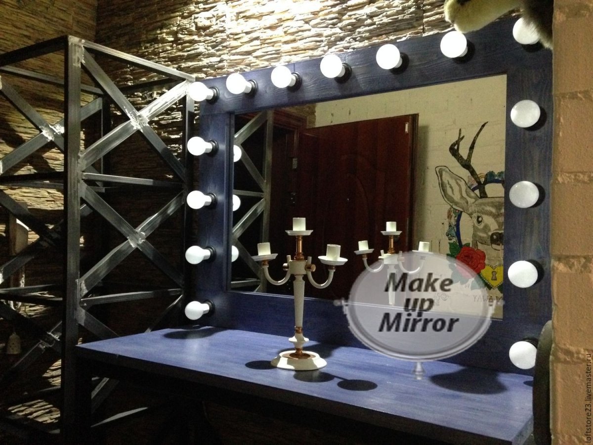 Лофт гримерный стол с зеркалом