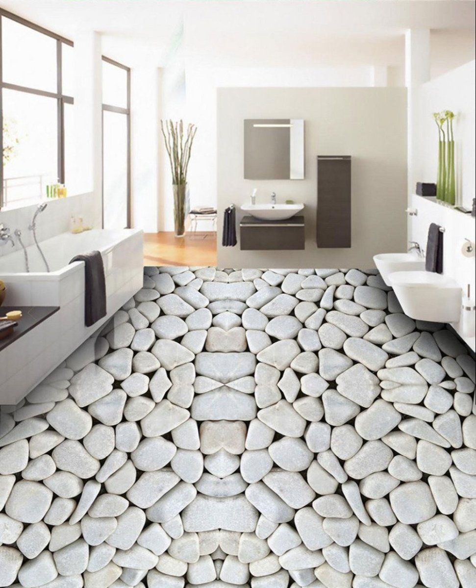 Пол из гальки