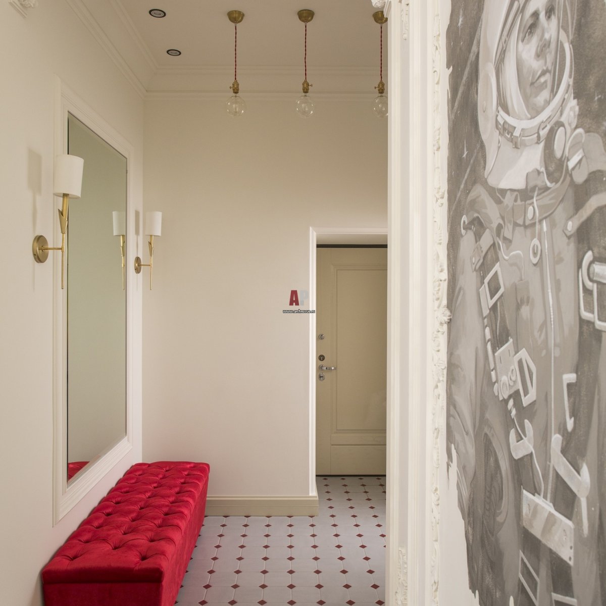 Прихожая в оливковых тонах