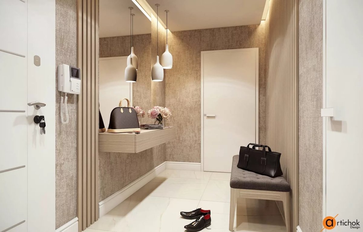 Банкетка в прихожей в интерьере