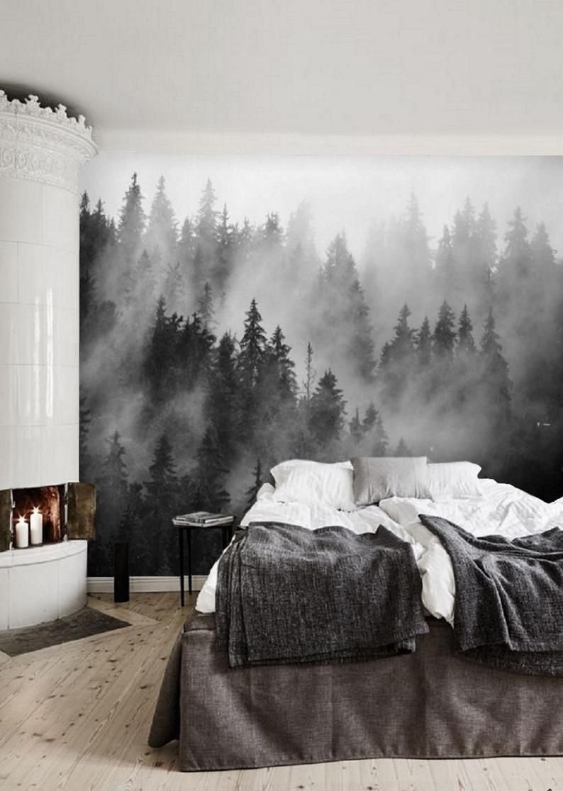 Спальня с лесом