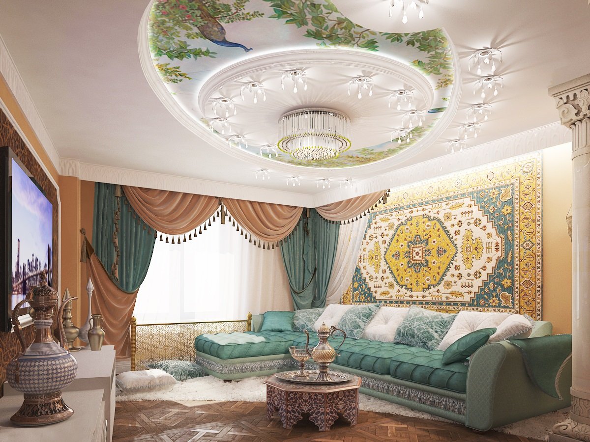 Гостиная в Восточном стиле реальные