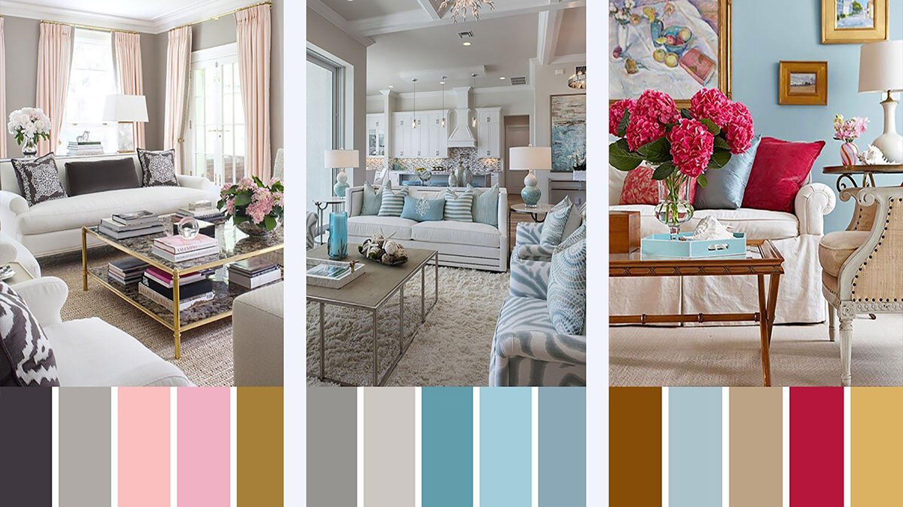 Сочетание цветов в интерьере гостиной: фото, популярные цвета, советы по выбору цветовой гаммы