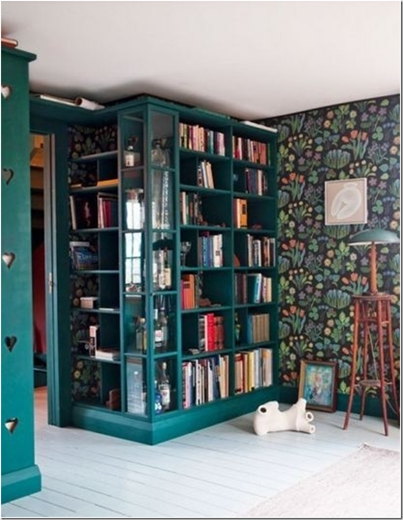 Книжный шкаф зеленый