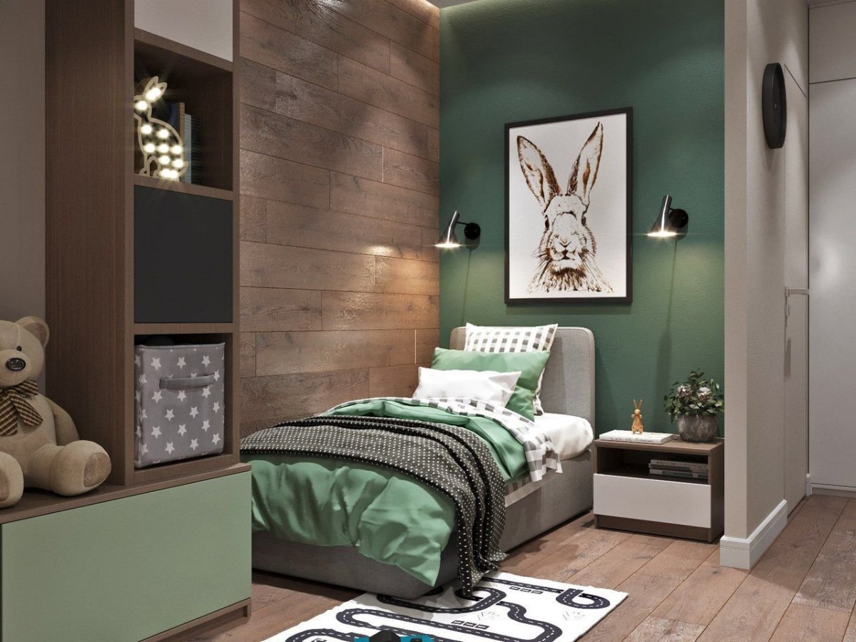 Коричневая комната для подростка