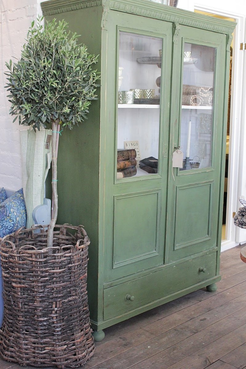 Шкаф-витрина, Грин 314, цвет зеленый