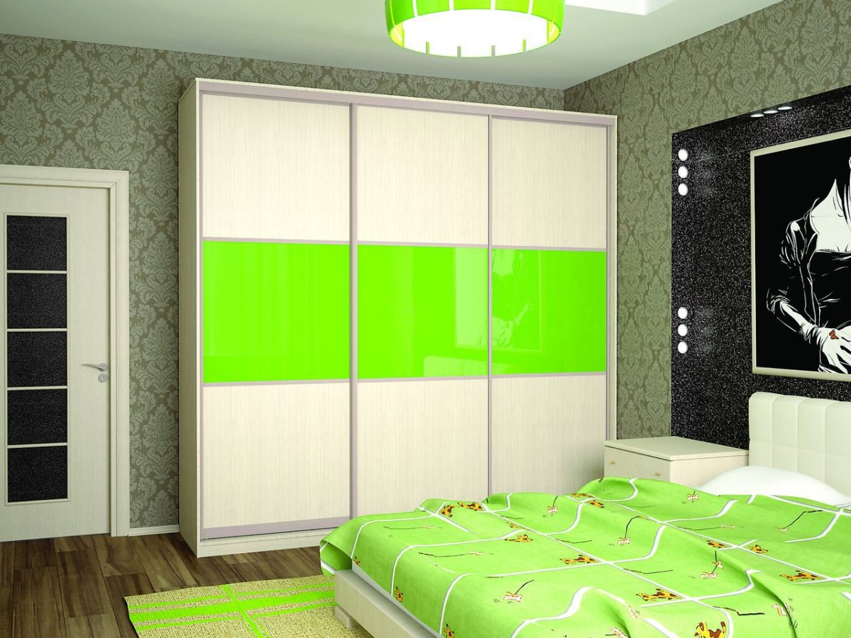 Шкаф купе зеленый