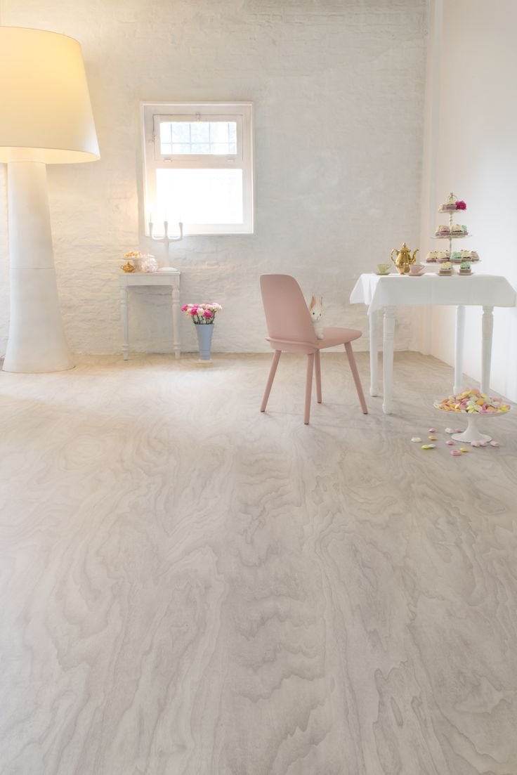 Светлый линолеум в интерьере