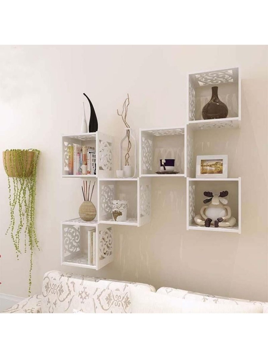 Настенные полки в интерьере