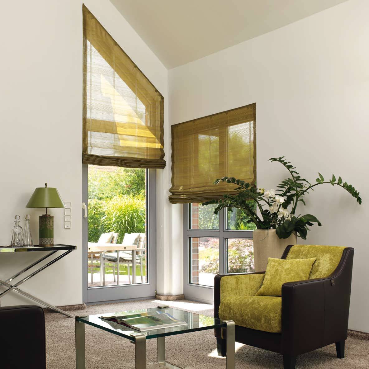 Римские шторы на наклонные окна