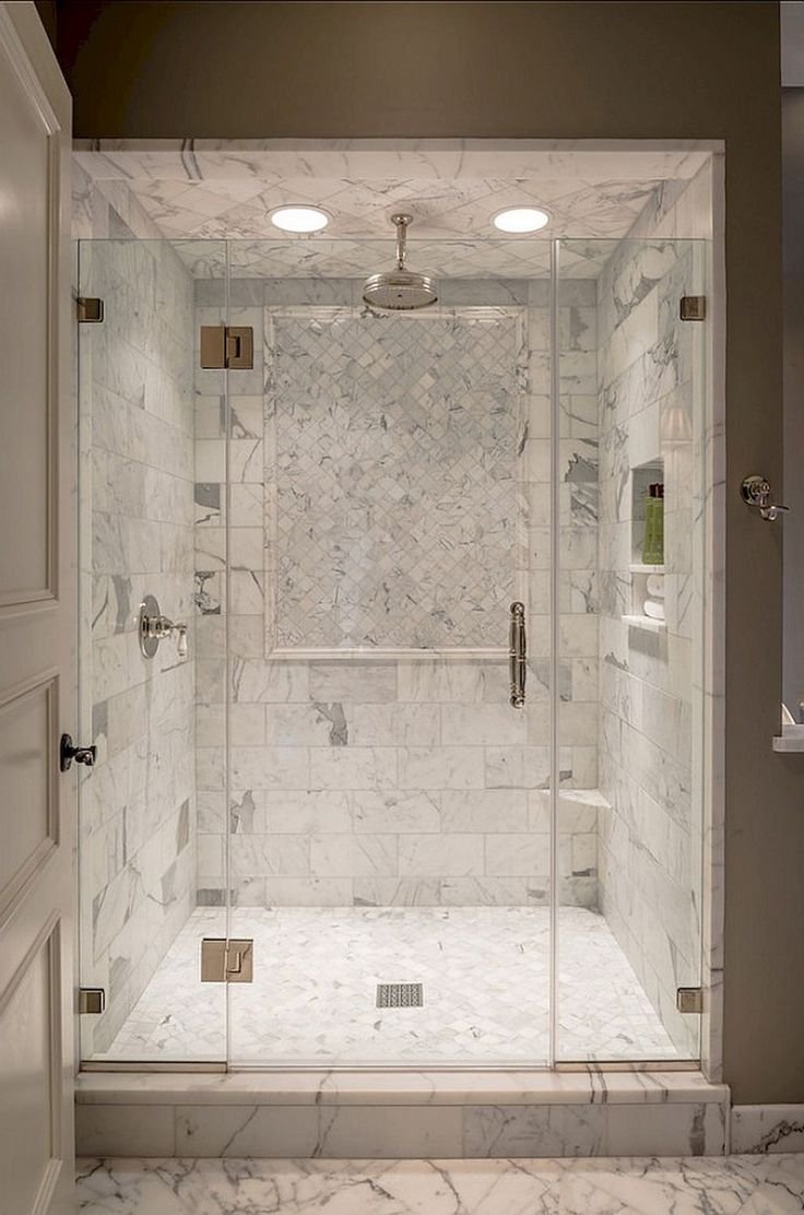 Плитка мрамор в душевой