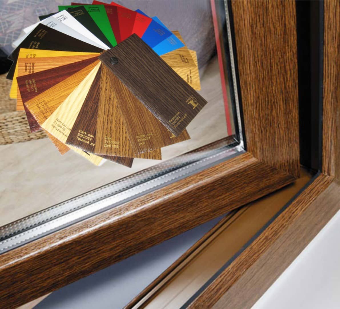 Ламинация окон Рехау