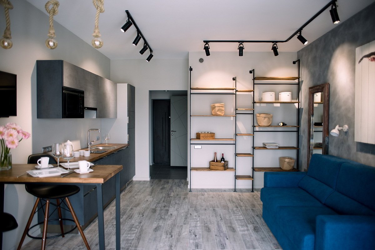 Трековые светильники в интерьере