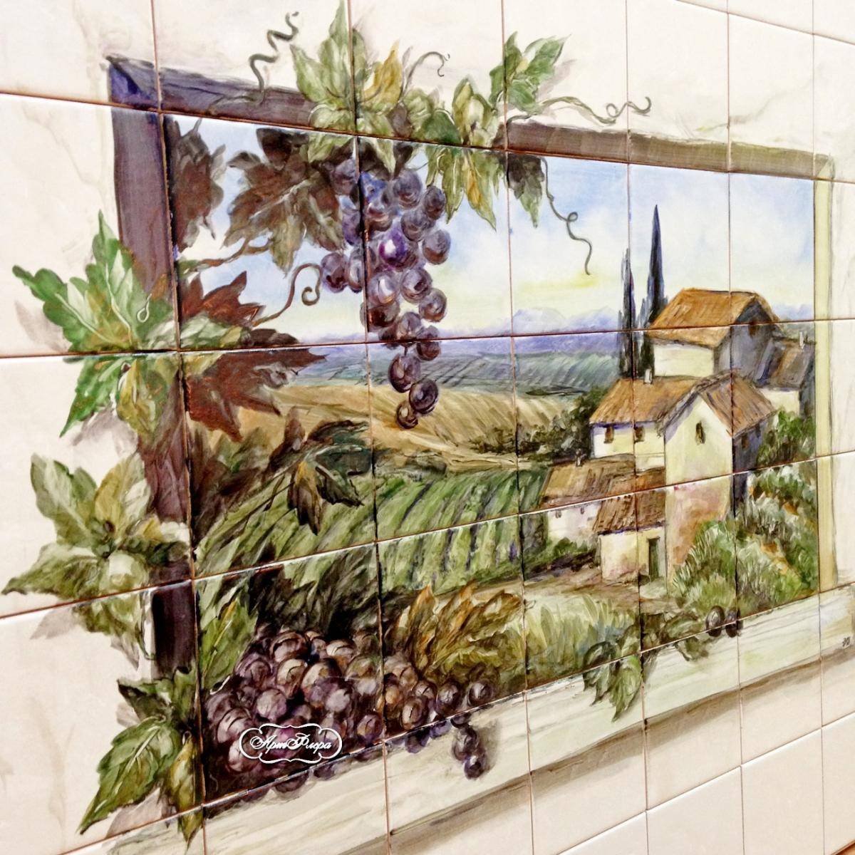 Керамическая плитка панно для кухни